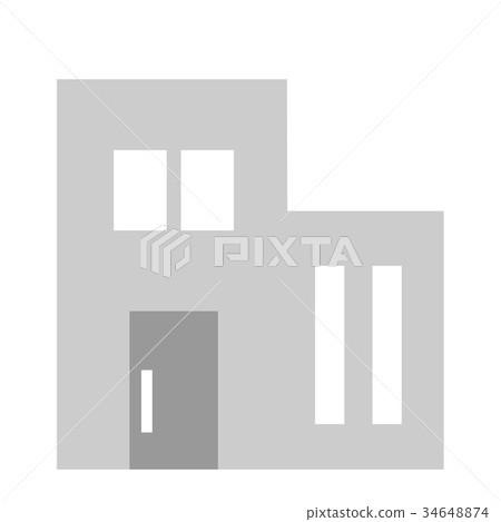 Square house - Stock Illustration [34648874] - PIXTA