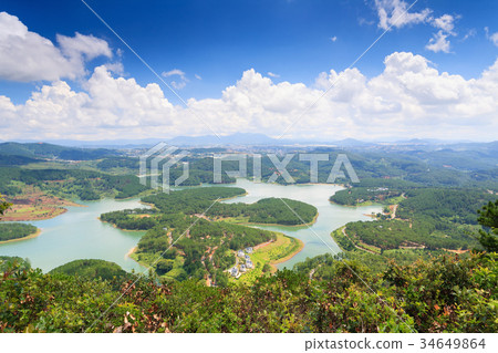 Tuyen Lam Lake in Da Lat city, Lam Dong, Vietnam Tuyen Lam Lake in Da Lat city, Lam Dong, Vietnam 34649864