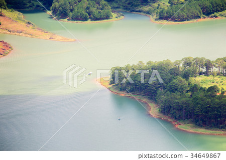 Tuyen Lam Lake in Da Lat city, Lam Dong, Vietnam Tuyen Lam Lake in Da Lat city, Lam Dong, Vietnam 34649867