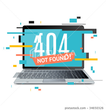 404 Not Found Page in Computer Concept Glitch 404 Not Found Page in Computer Concept Glitch 34650326