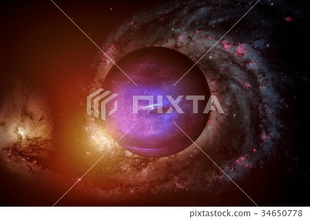 Planet Neptune Outer Space Background Stock Photo 34650778 Pixta