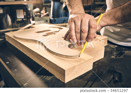 Manufacture of guitars of the brand Woodstock. Manufacture of guitars of the brand Woodstock. 34651297