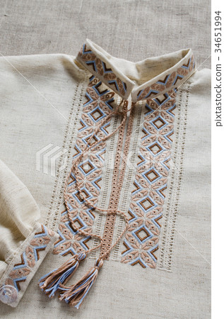 Slavic tradicional embroidered shirt. 34651994
