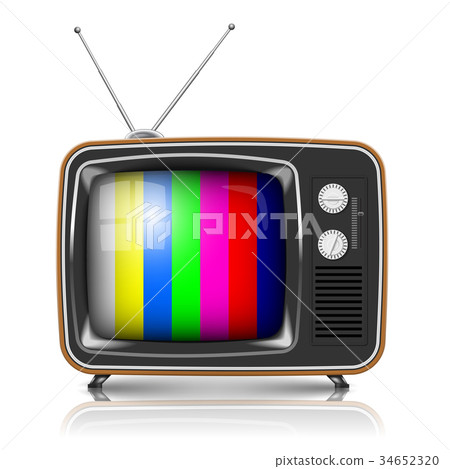 Vector Retro TV with color frame Vector Retro TV with color frame 34652320