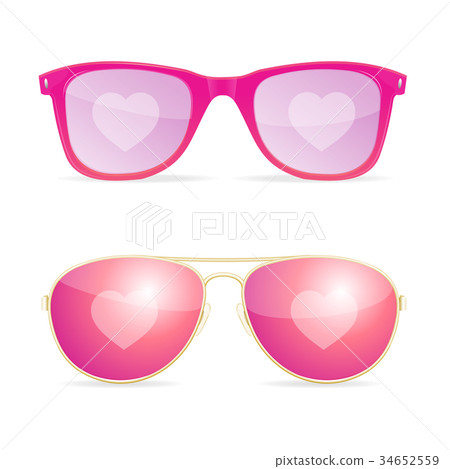 Realistic 3d Sunglasses Pink Lenses Woman Dream 34652559