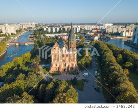 Aerial cityscape of Kant Island in Kaliningrad Aerial cityscape of Kant Island in Kaliningrad 34653248