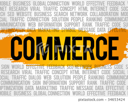 COMMERCE word cloud collage 34653424