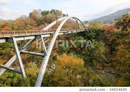 Hakusan Bridge Fall From the Goto Dam downstream 34654680