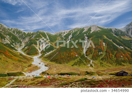 Murodo Raidorizawa campsite and colored leaves 34654990