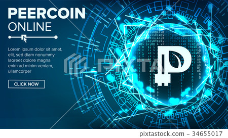 Peercoin Abstract Technology Background Vector 34655017