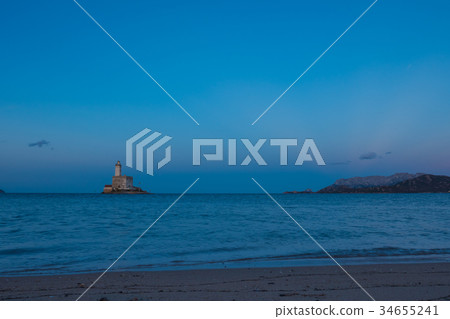 A view of lighthouse in Olbia gulf 34655241