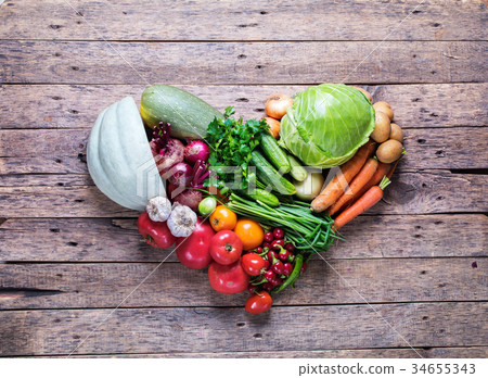 Assortment Fresh Organic Vegetables Frame Market 34655343