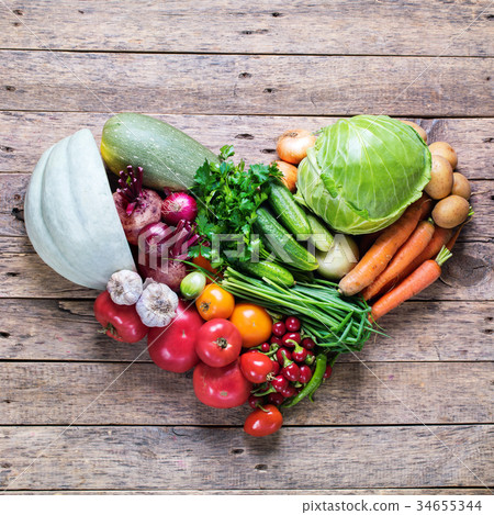 Assortment Fresh Organic Vegetables Frame Market 34655344