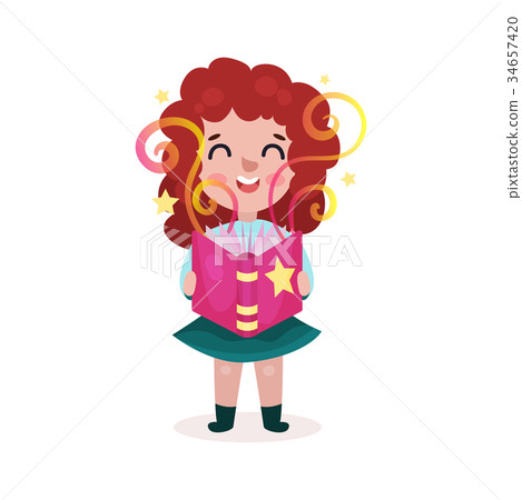 Adorable beautiful little girl standing and 34657420