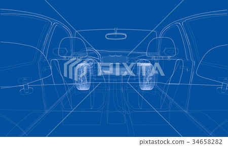 Concept car. Vector 34658282