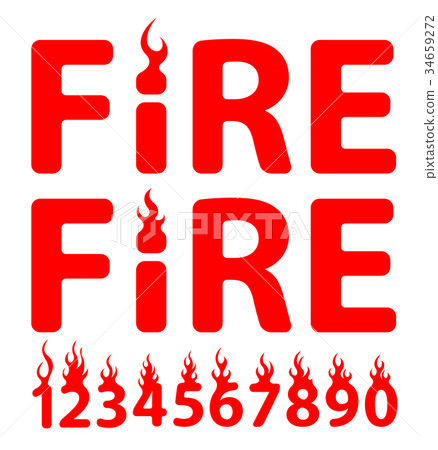 Vector lettering FIRE Vector lettering FIRE 34659272