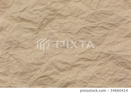 Crumpled kraft paper 34660414