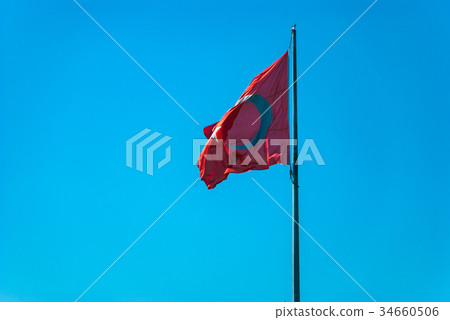 Turkey flag against the light Turkey flag against the light 34660506