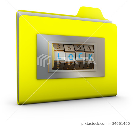 folder with combination lock 34661460