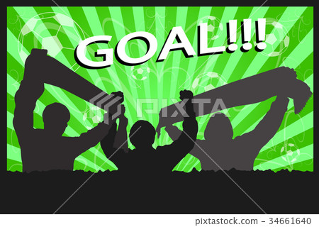 soccer fans silhouettes soccer fans silhouettes 34661640