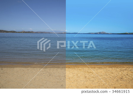 picture before and after the image editing process 34661915