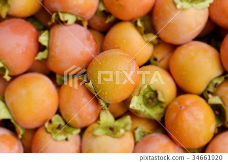 ripe persimmons after the harvesting 34661920