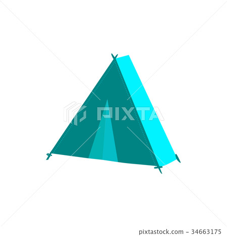 vector flat camping hiking tent isolated 34663175