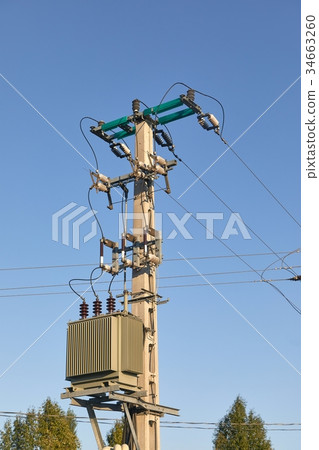 Electric line with transformer 34663260