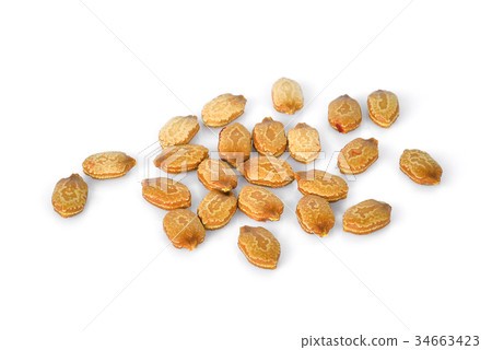 bitter melon seeds isolated on white background bitter melon seeds isolated on white background 34663423