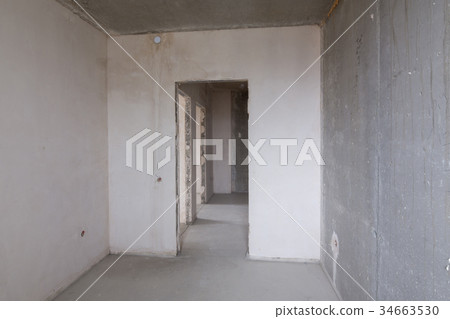 Room in a new building without a completed repair 34663530