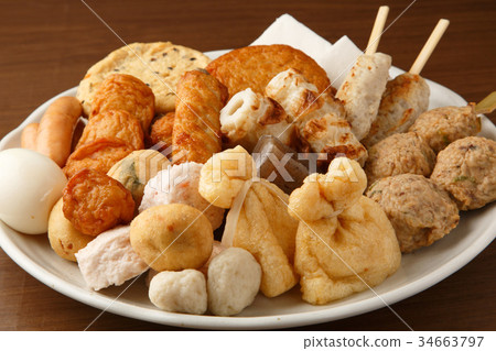 Food ingredients of oden 34663797