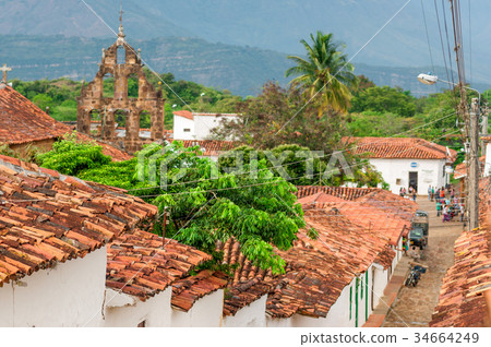 Colonial village of Guane in Santander - Colombia Colonial village of Guane in Santander - Colombia 34664249