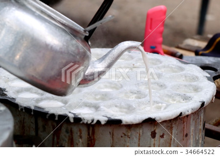 Coconut milk mix sugar and flour Coconut milk mix sugar and flour 34664522