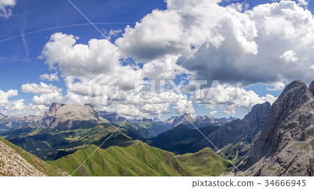 Schlern mountain landscape in South Tyrol Schlern mountain landscape in South Tyrol 34666945