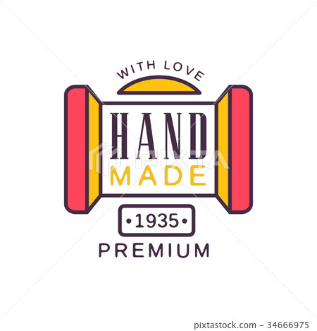 Handmade with love logo template, premium quality 34666975