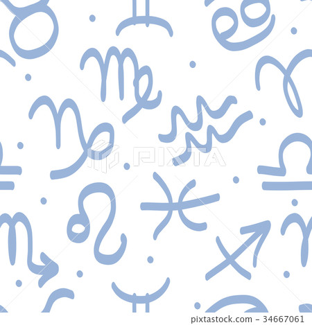 Seamless pattern with zodiac signs for your design Seamless pattern with zodiac signs for your design 34667061