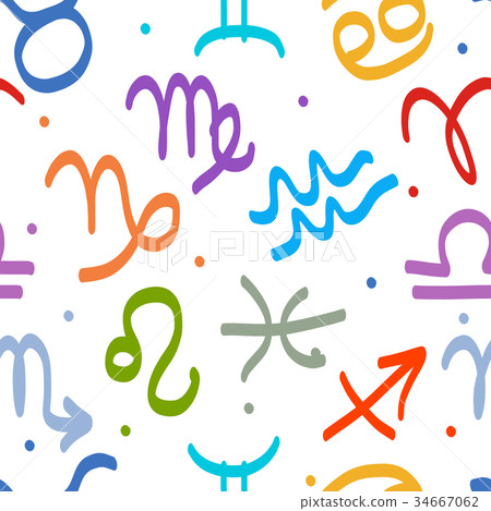 Seamless pattern with zodiac signs for your design 34667062