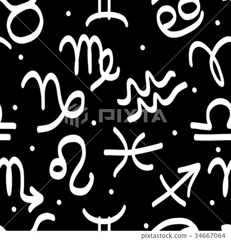 Seamless pattern with zodiac signs for your design Seamless pattern with zodiac signs for your design 34667064