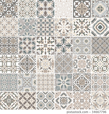 Traditional ornate portuguese decorative tiles Traditional ornate portuguese decorative tiles 34667796