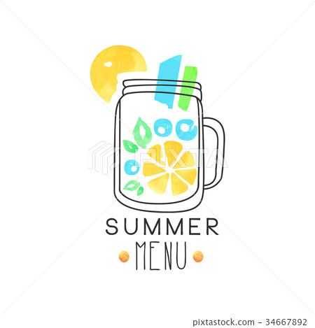 Summer menu logo, badge for restaurant, cafe and-插圖素材 [34667892] - PIXTA圖庫