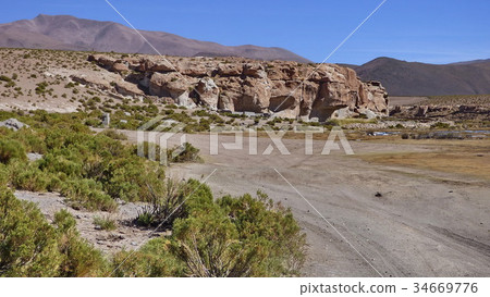 Cliffs in Altiplano. Bolivia, south America. Cliffs in Altiplano. Bolivia, south America. 34669776