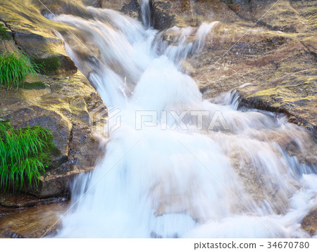 Mountain stream (Izan River) Aichi prefecture Toyota-city Inami district 34670780