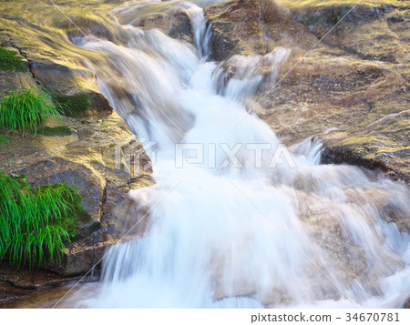 Mountain stream (Izan River) Aichi prefecture Toyota-city Inami district 34670781