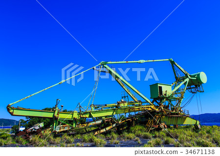 Jib loader Ikeshima coal mine trace Nagasaki 34671138