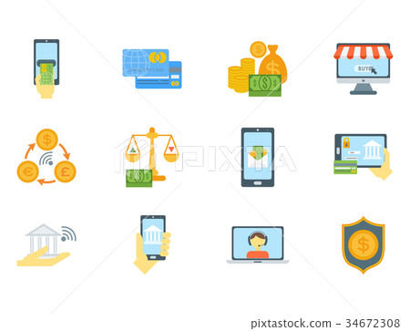 Money finanse banking safety icons business Money finanse banking safety icons business 34672308