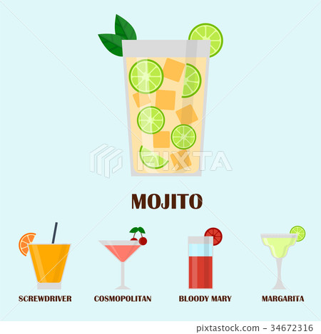 Alcohol drinks beverages cocktail lager container Alcohol drinks beverages cocktail lager container 34672316