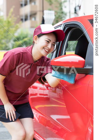 Gas station Car wash Wipe off 34672608