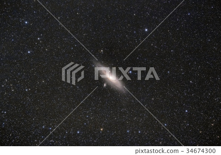 Andromeda Nebula Ver 2 with medium telephoto lens 34674300