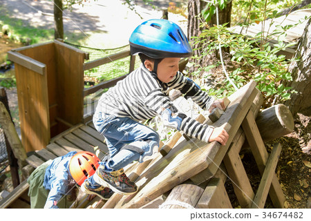 Children playing athletic 34674482
