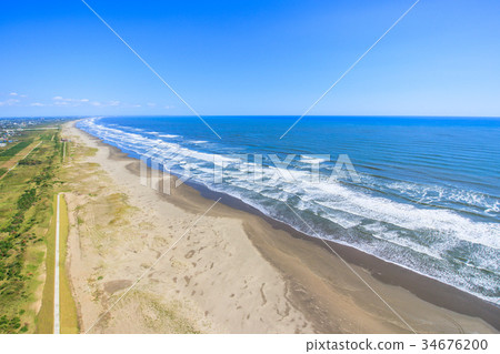 在Sanno市Inouchi海灘附近的鳥瞰圖 34676200